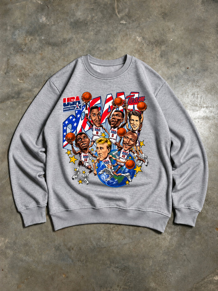 USA Basketball Dream Team Vintage 90s Sweatshirt – Grey