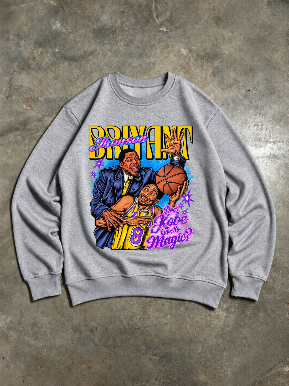 Kobe Bryant – Los Angeles Lakers Vintage 90er-Jahre Sweatshirt – Grau