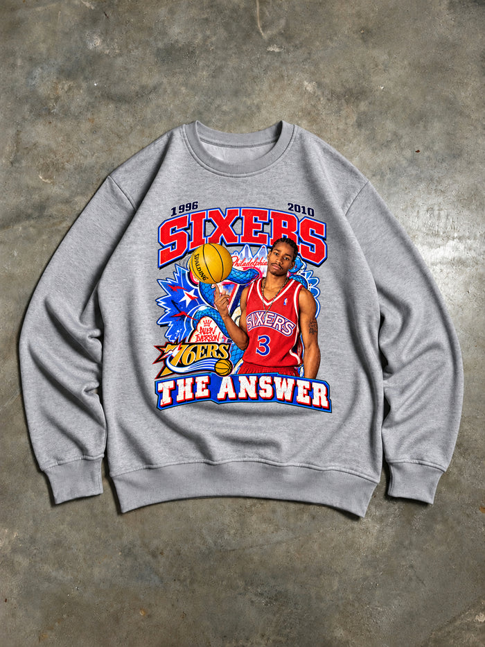 Allen Iverson – The Answer Philadelphia 76ers Vintage Sweatshirt – Grey