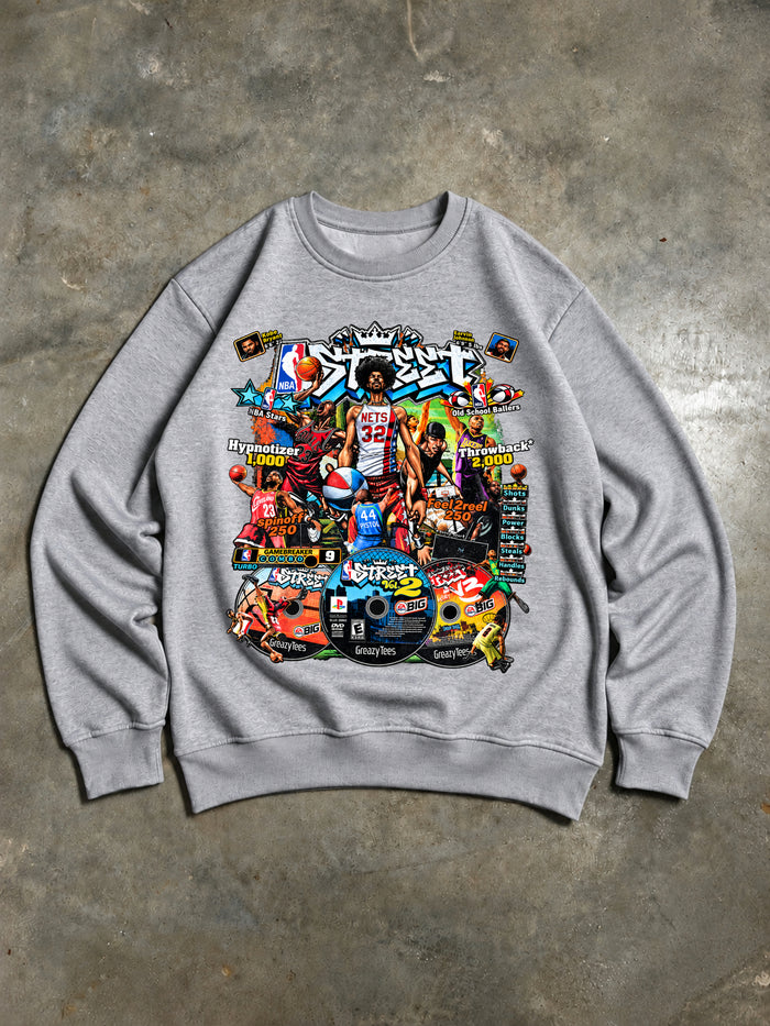 NBA Street Vol. 2 Retro Video Game Basketball Sweatshirt – Grey