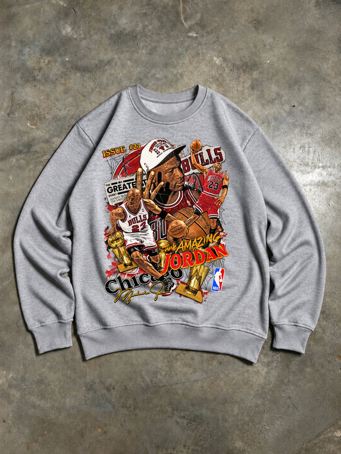 Michael Jordan – Chicago Bulls The Amazing Jordan Vintage 90s Sweatshirt – Grey