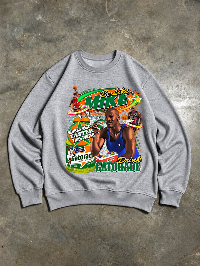 Michael Jordan – Be Like Mike 90s Gatorade Vintage Sweatshirt – Grey